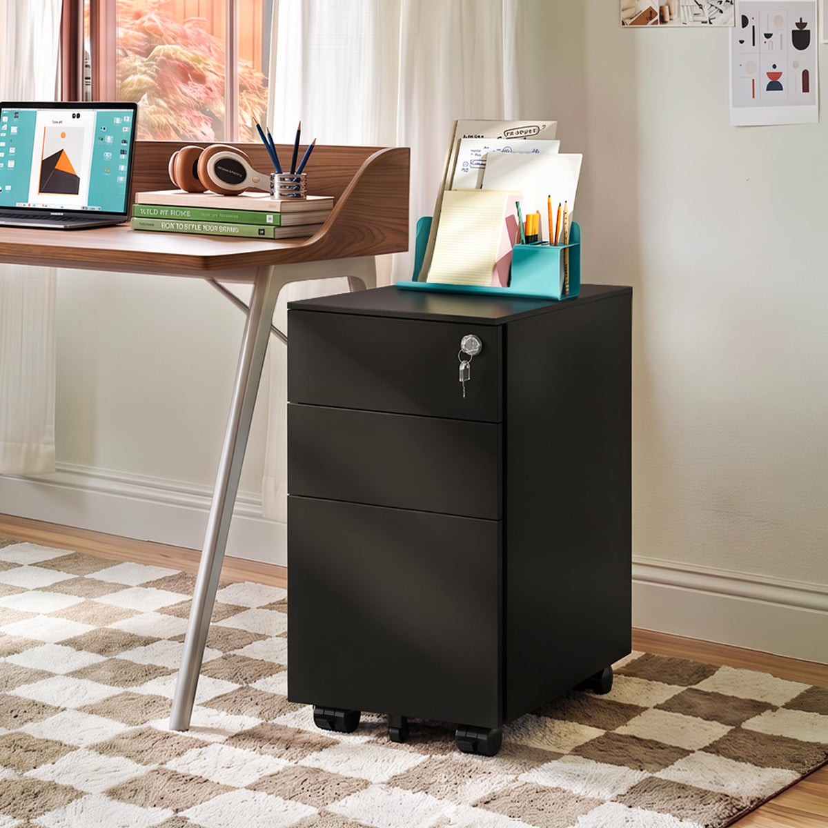 3 Drawer File Cabinet with Lock H4911