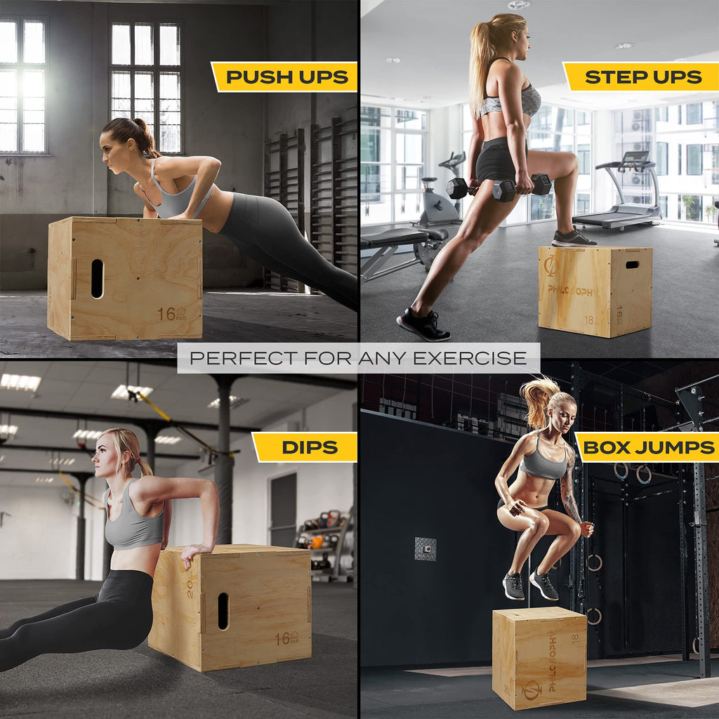 3-in-1 Wooden Plyo Box T64297