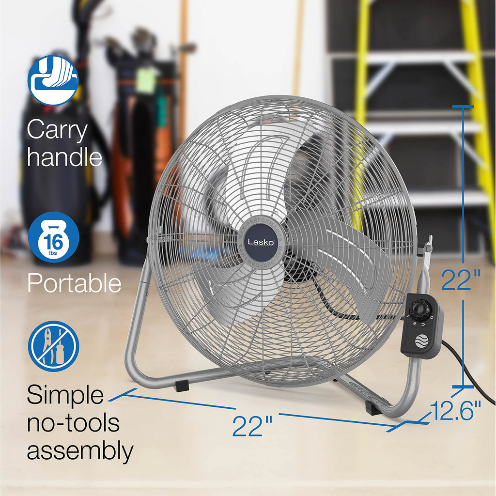 20" Silver High Velocity Wall Mount Fan C699