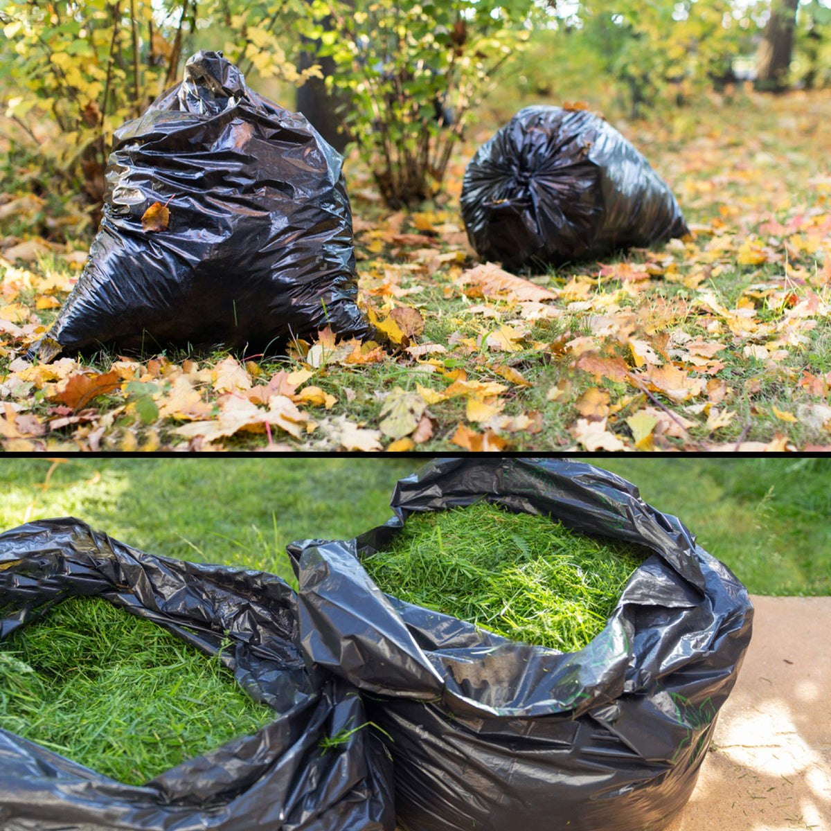 39 Gallon Black Yard Cleanup Bags 100 Count with Ties O82636